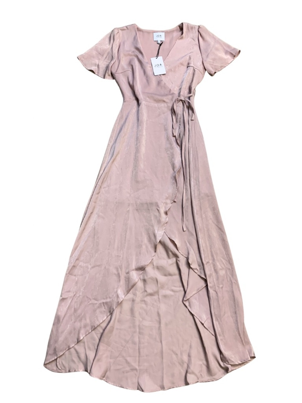 J.O.A. Blush Pink High-Low Wrap Dress Size XS Fairy Romantic Whimsical